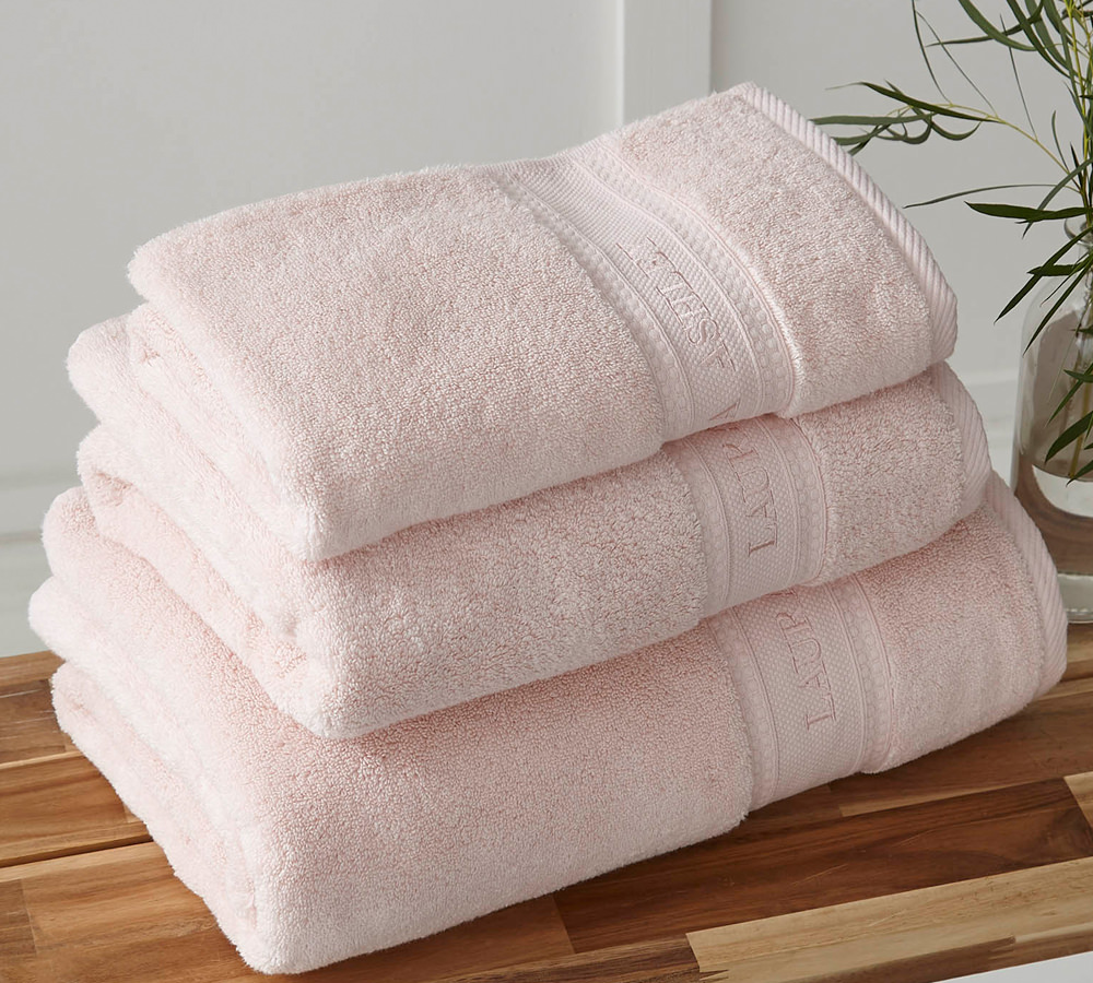 Embroidered Blush Towel